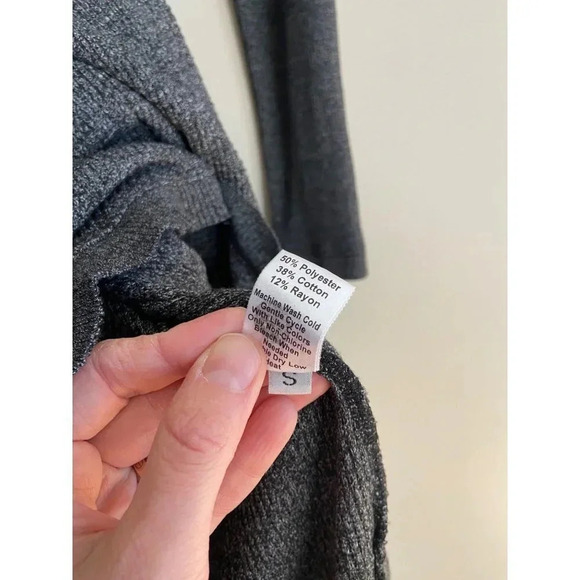 Wilt Charcoal Gray Thermal Long Sleeve Sweater Dress Size S - Picture 8 of 11